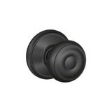 Schlage F10GEO622 matte black passage door knob
