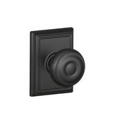 Schlage F10GEO622ADD matte black passage door knob