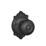 Schlage F10GEO622BRK matte black passage door knob