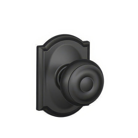 Schlage F10GEO622CAM matte black passage door knob