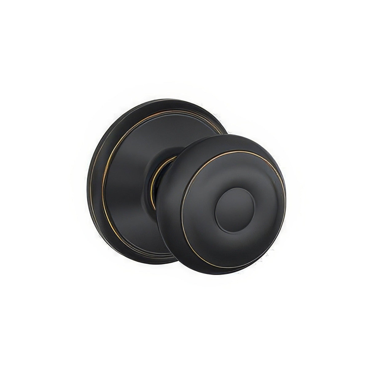 Schlage F10GEO716 aged bronze passage door knob