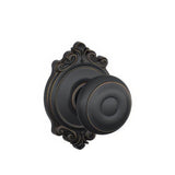 Schlage F10GEO716BRK aged bronze passage door knob