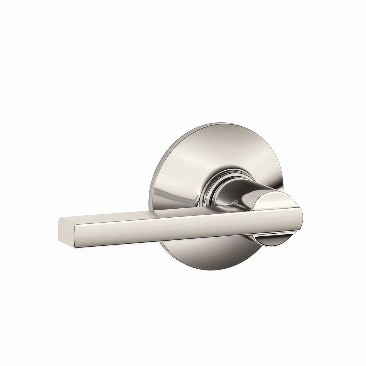 Schlage F10LAT618 bright nickel passage door lever