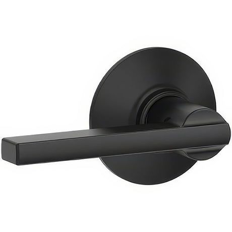 Schlage F10LAT622 matte black passage door lever