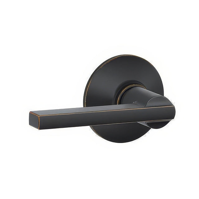 Schlage F10LAT716 aged bronze passage door lever