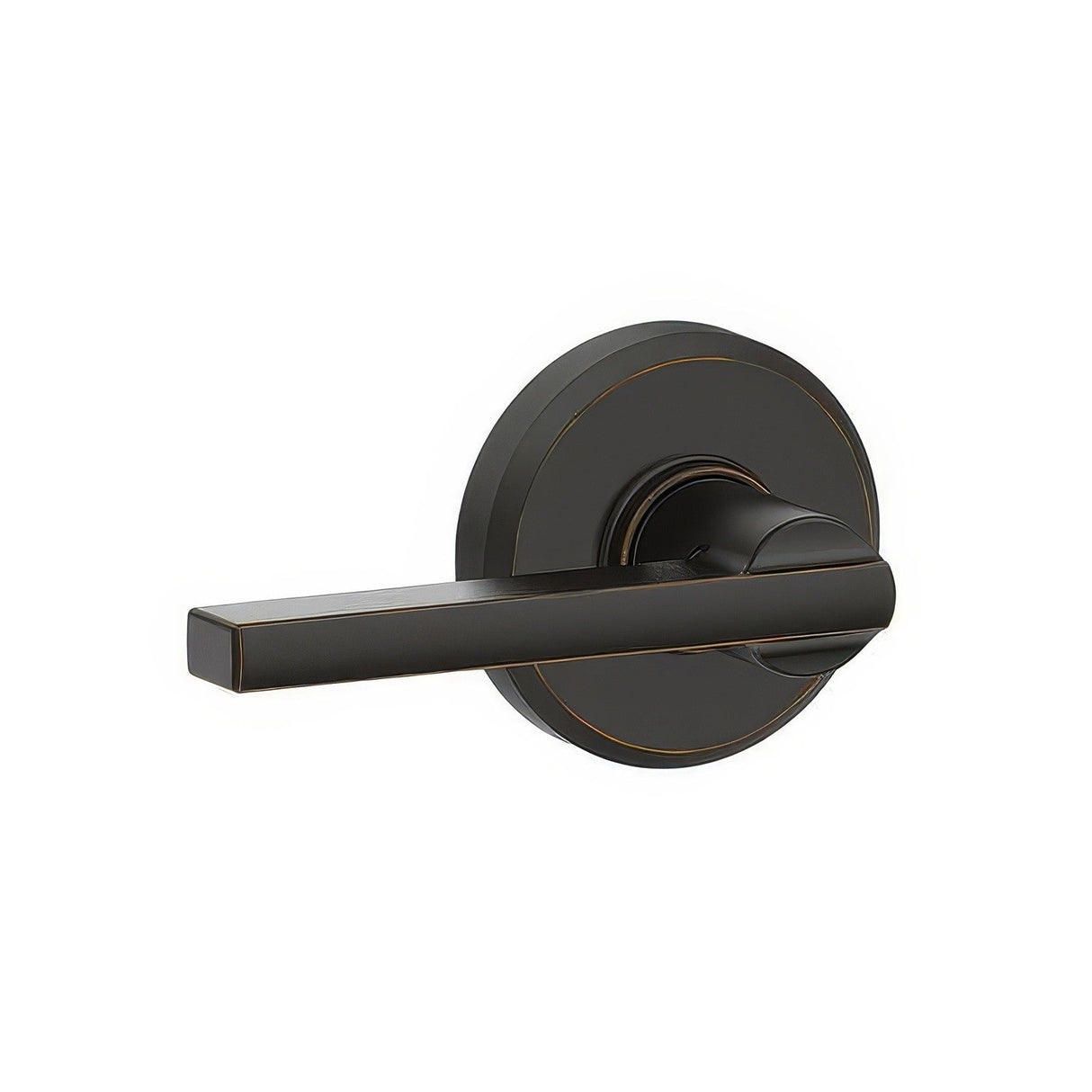 Schlage F10LAT716GSN aged bronze passage door lever