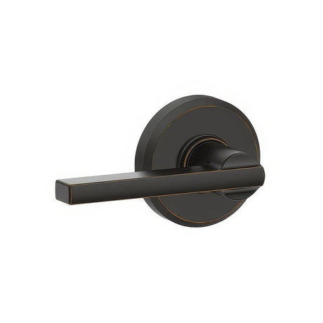 Schlage F10LAT716GSN aged bronze passage door lever