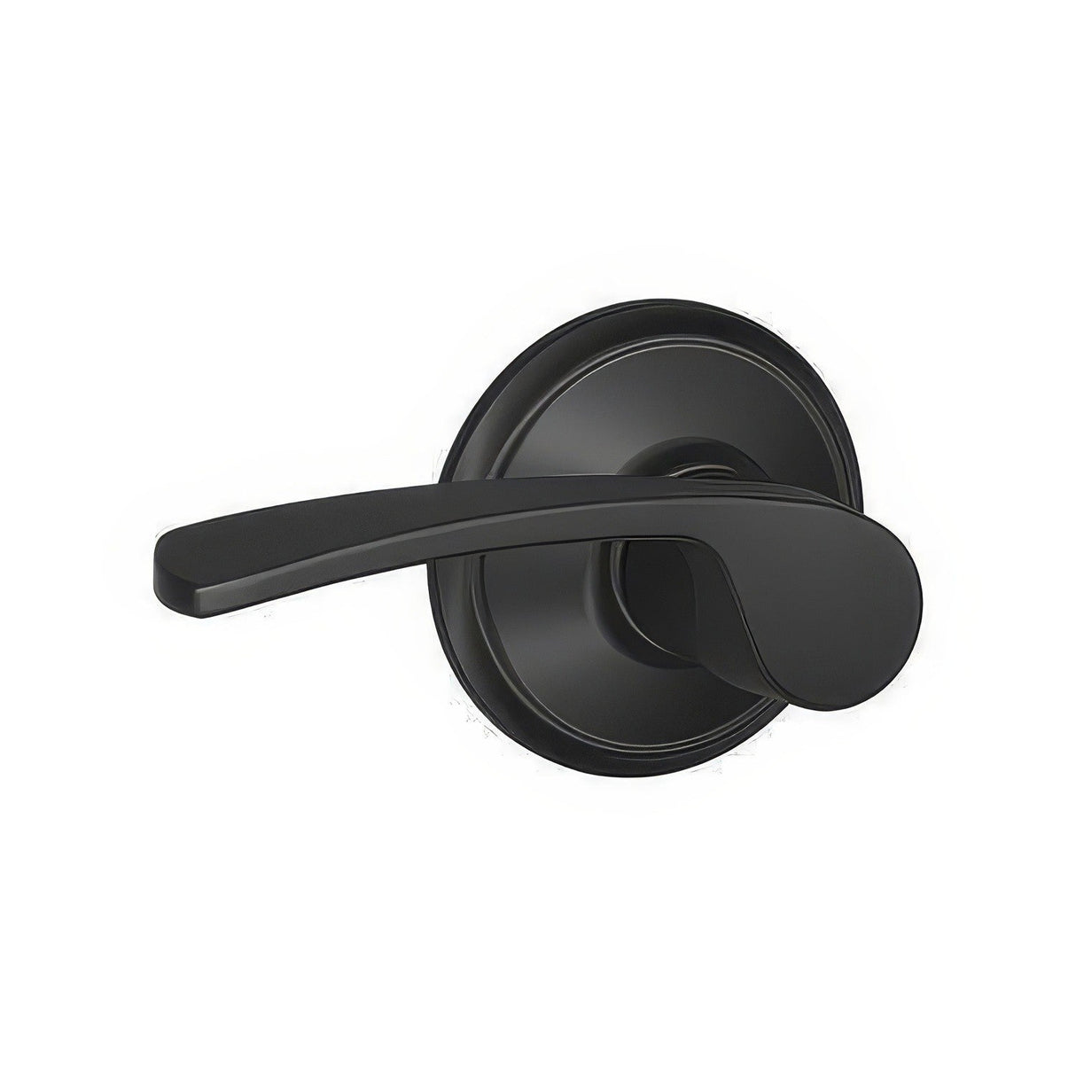 Schlage F10MER622 matte black passage door lever