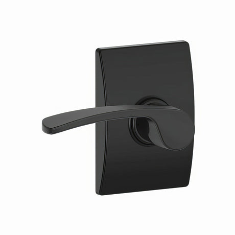 Schlage F10MER622CEN matte black passage door lever
