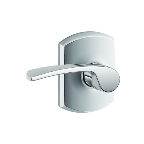 Schlage F10MER625GRW bright chrome passage door lever