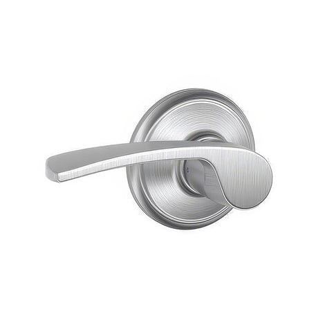 Schlage F10MER626 satin chrome passage door lever