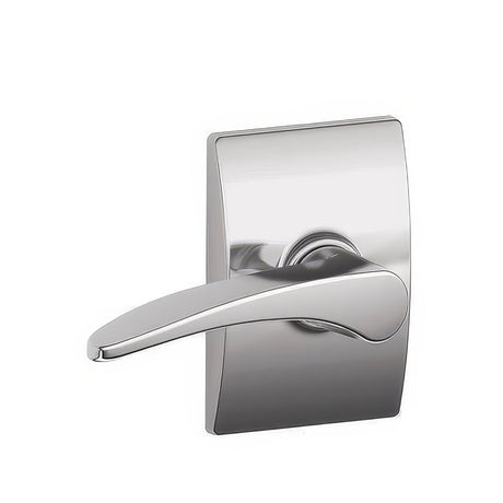 Schlage F10MNH625CEN polished chrome passage door lever