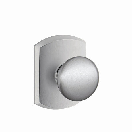 Schlage F10PLY626GRW satin chrome passage door knob