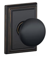 Schlage F10PLY716ADD aged bronze passage door knob
