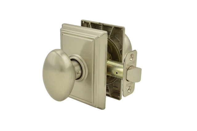 Schlage F10SIE619ADD satin nickel passage door lever