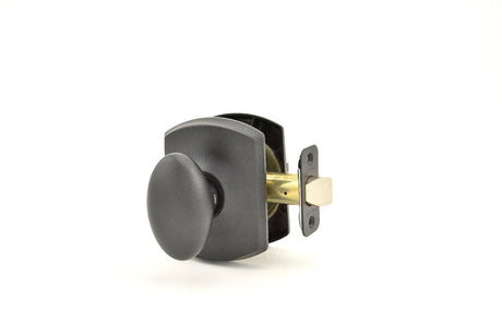 Schlage F10SIE622GRW matte black passage door knob