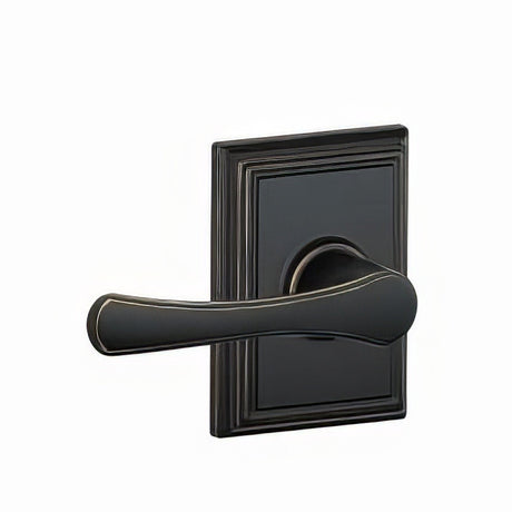 Schlage F10VLA716ADD aged bronze passage door lever
