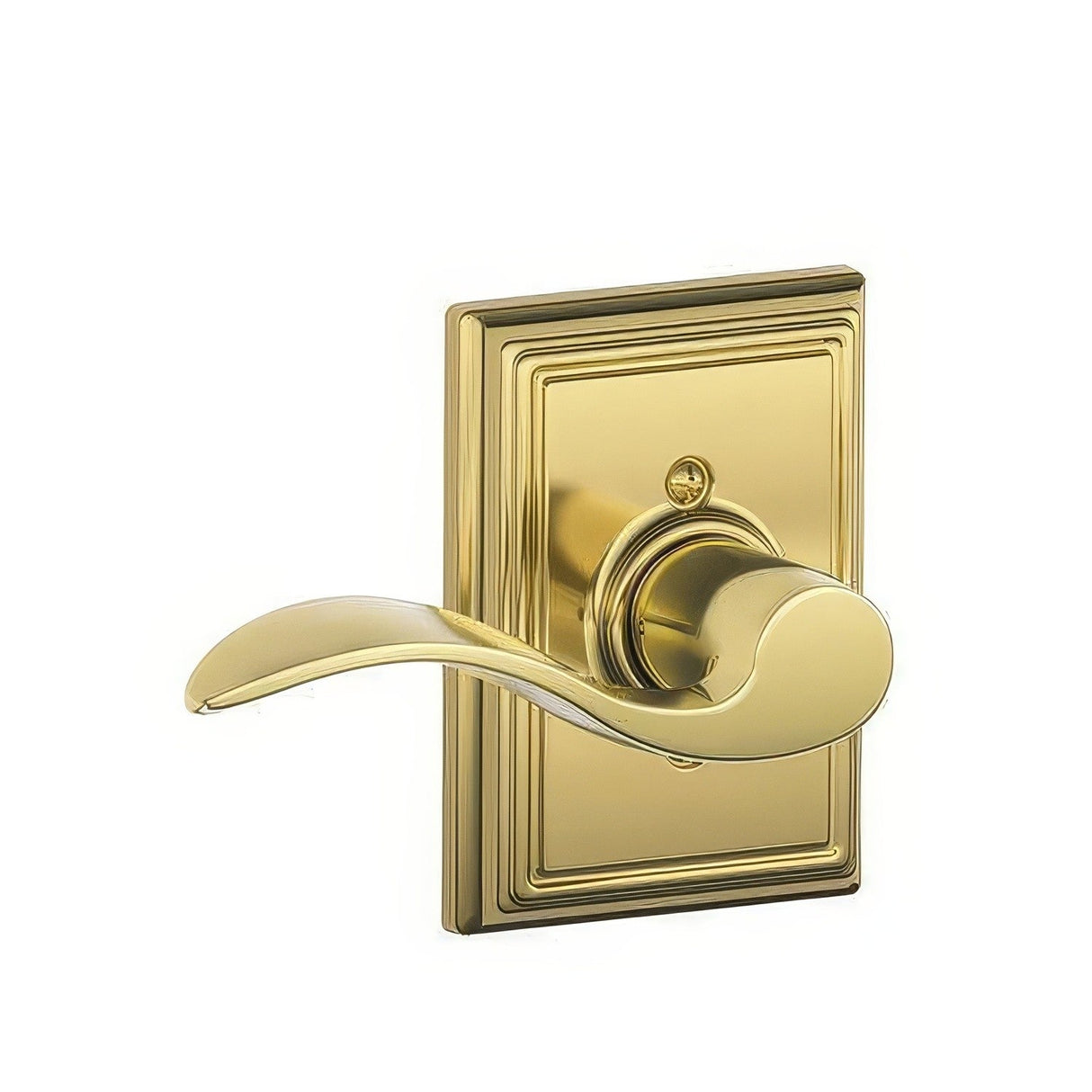 Schlage F170ACC605ADDLH polished brass dummy door lever