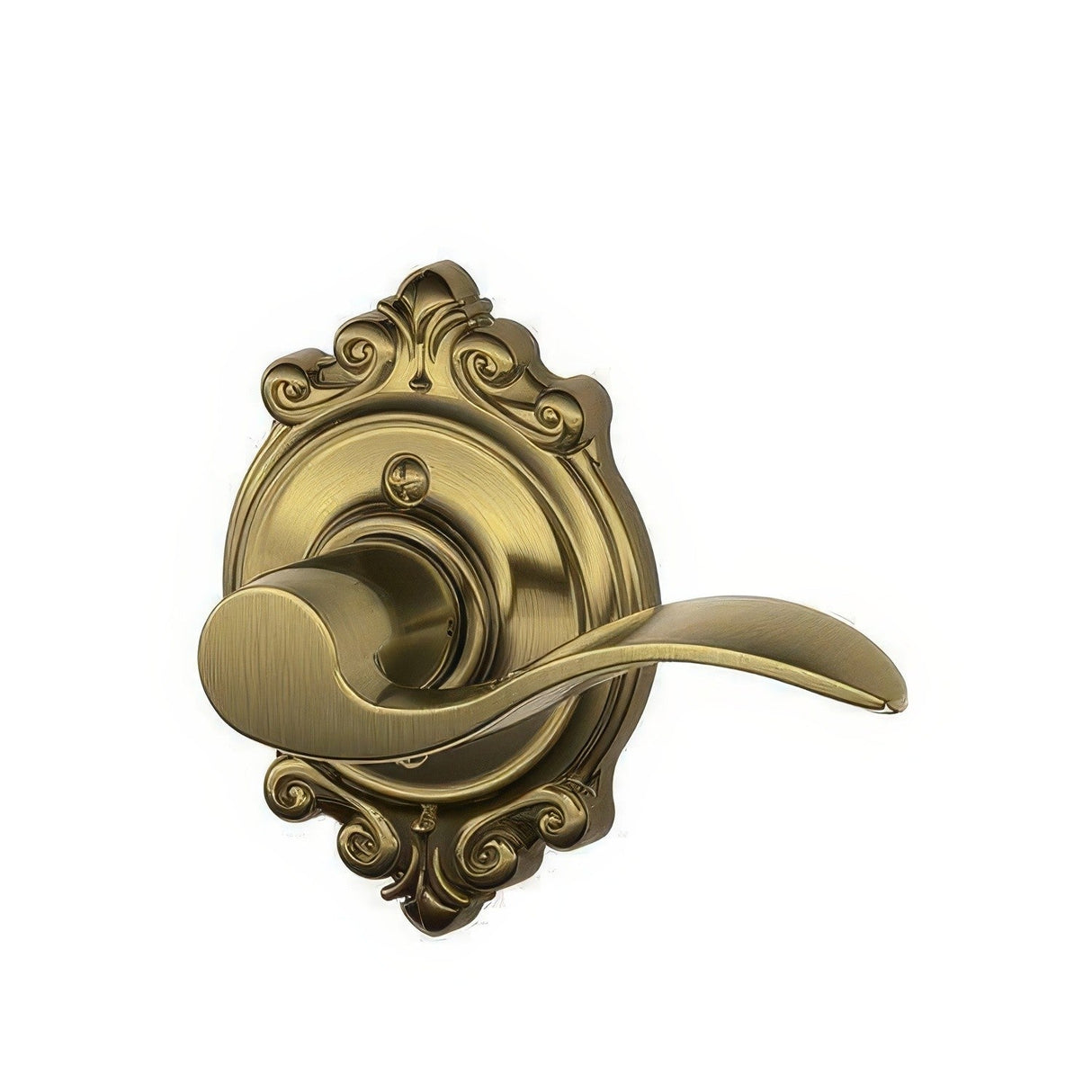 Schlage F170ACC609BRKRH antique brass dummy door lever