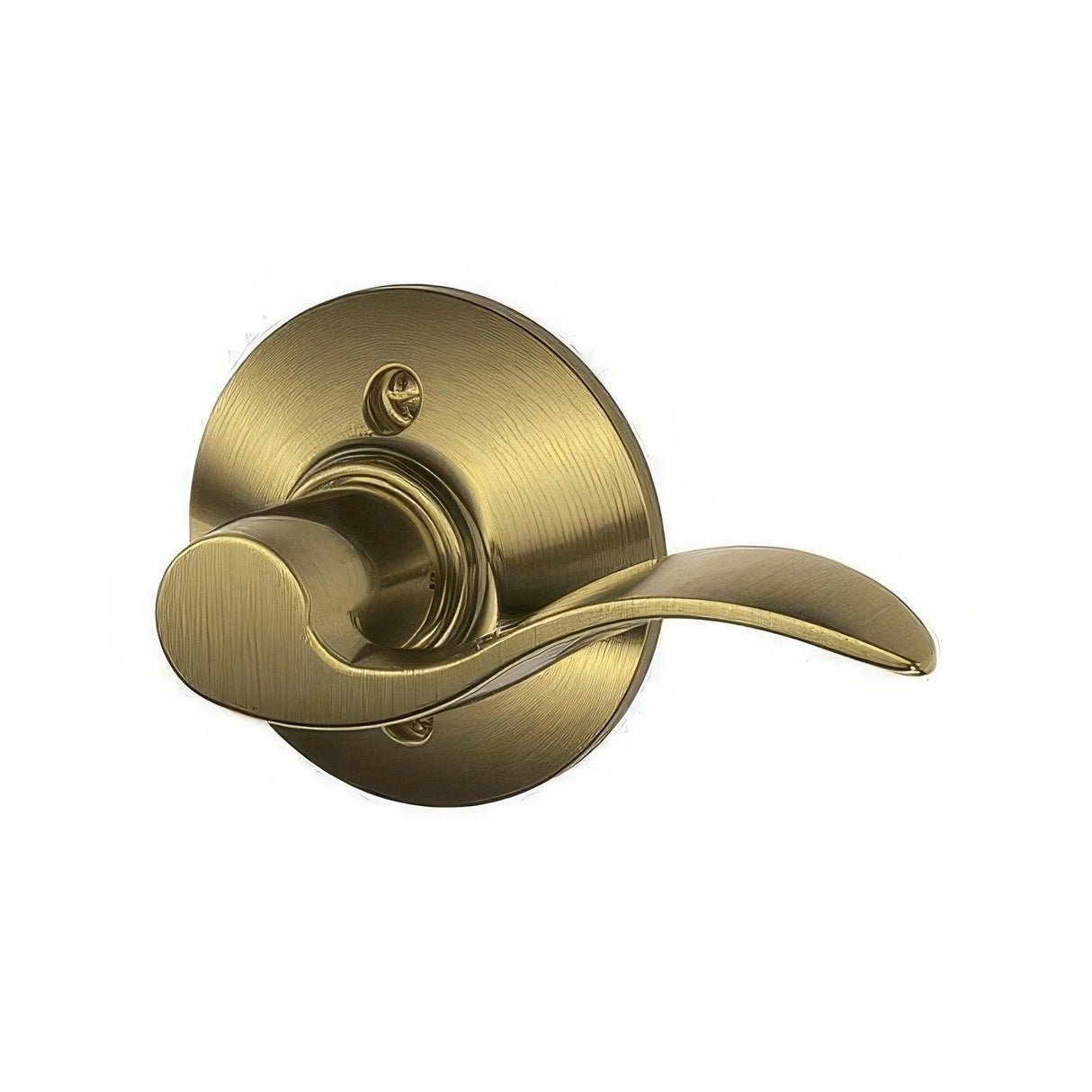 Schlage F170ACC609RH antique brass dummy door lever
