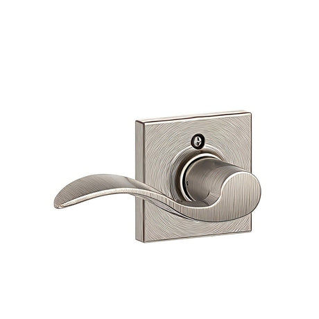 Schlage F170ACC619COLLH satin nickel dummy door lever