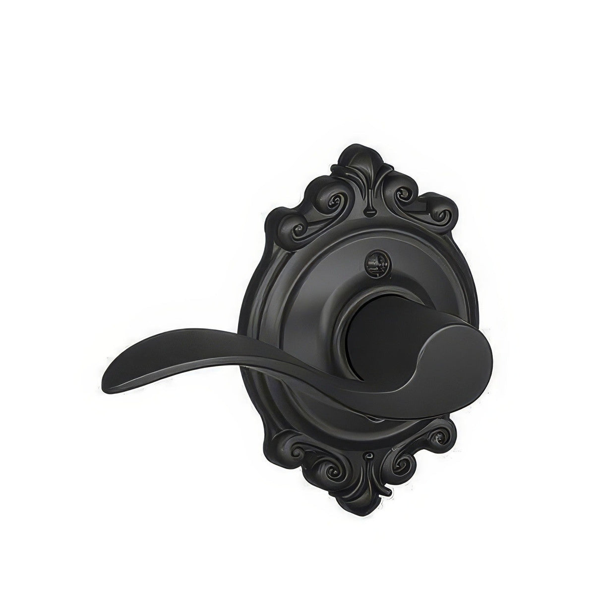 Schlage F170ACC622BRKLH matte black dummy door lever