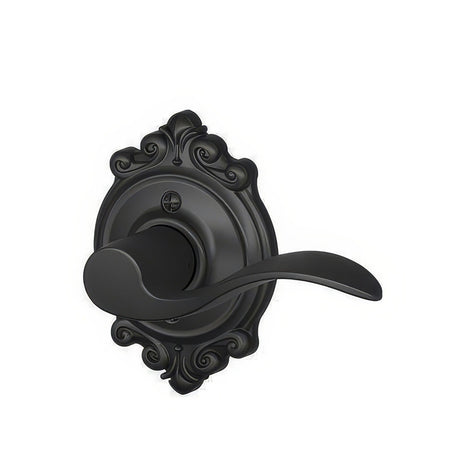 Schlage F170ACC622BRKRH matte black dummy door lever