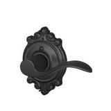 Schlage F170ACC622BRKRH matte black dummy door lever