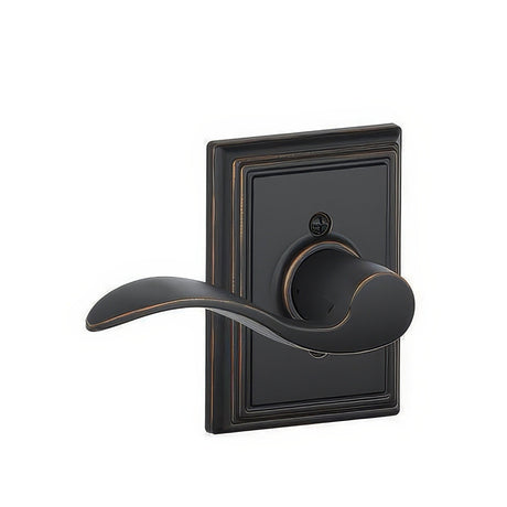 Schlage F170ACC716ADDLH aged bronze dummy door lever