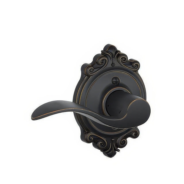 Schlage F170ACC716BRKLH aged bronze dummy door lever