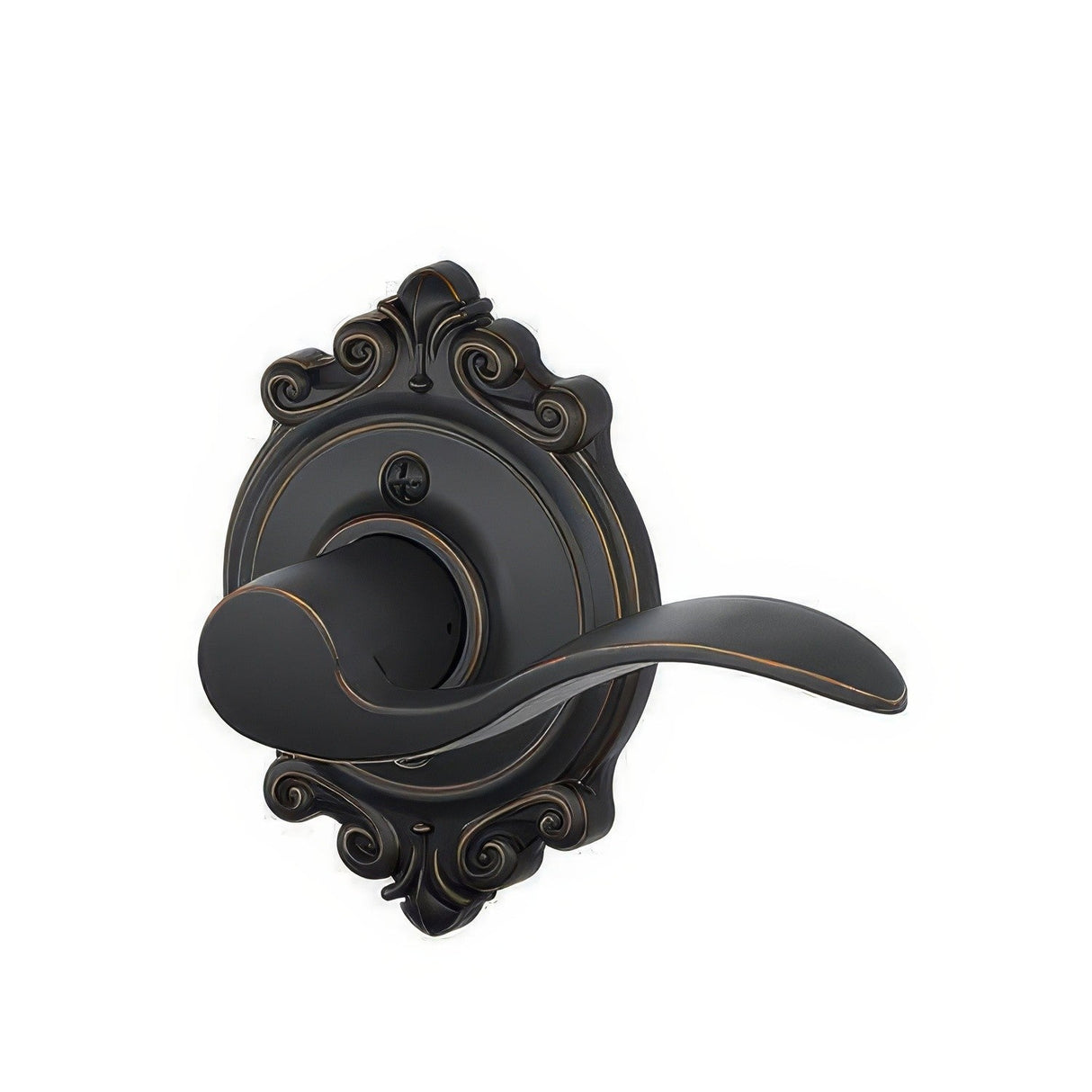 Schlage F170ACC716BRKRH aged bronze dummy door lever