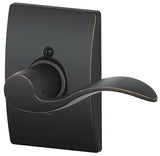 Schlage F170ACC716CENRH aged bronze dummy door lever