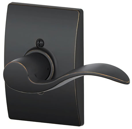 Schlage F170ACC716CENRH aged bronze dummy door lever