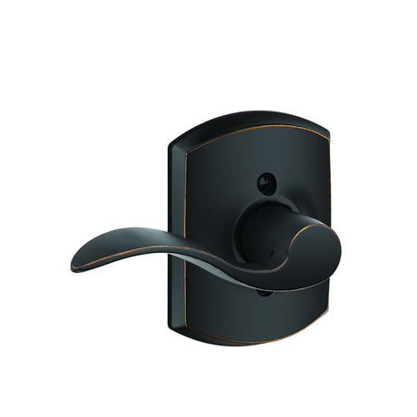 Schlage F170ACC716GRWLH aged bronze dummy door lever