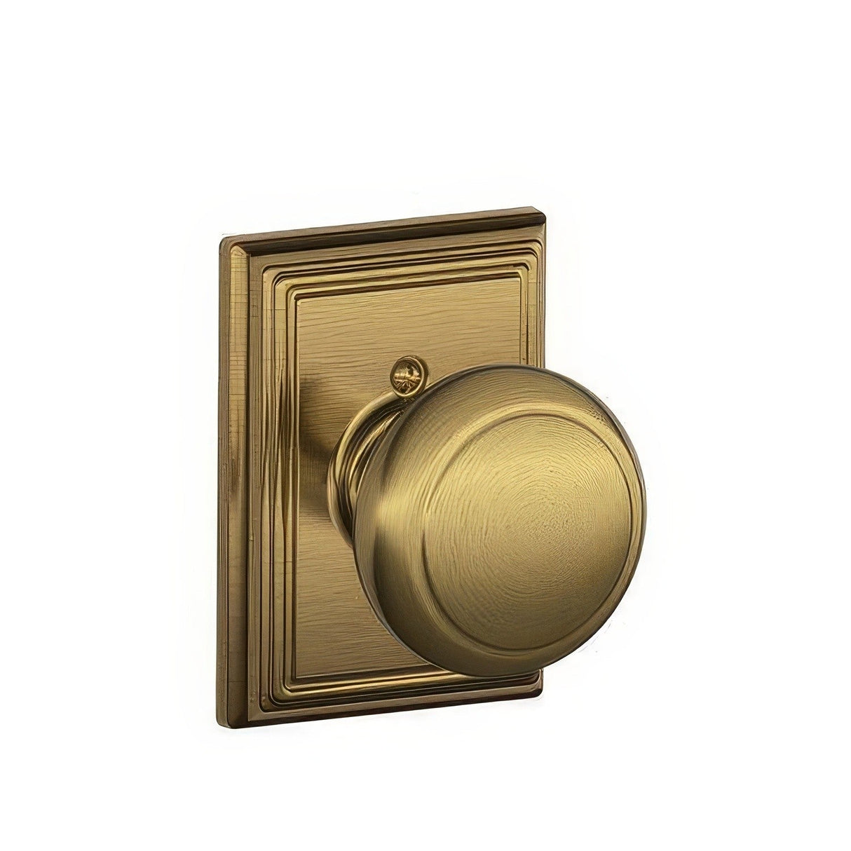 Schlage F170AND609ADD antique brass dummy door knob