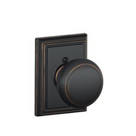 Schlage F170AND716ADD aged bronze dummy door knob