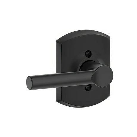 Schlage F170BRW622GRW matte black dummy door lever