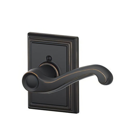 Schlage F170FLA716ADDRH aged bronze dummy door lever