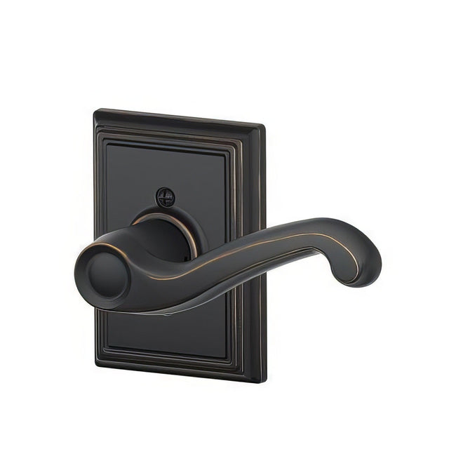 Schlage F170FLA716ADDRH aged bronze dummy door lever