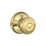 Schlage F170GEO605 polished brass dummy door knob
