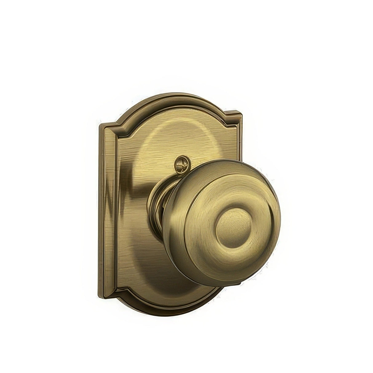 Schlage F170GEO609CAM antique brass dummy door knob