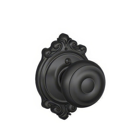 Schlage F170GEO622BRK matte black dummy door knob