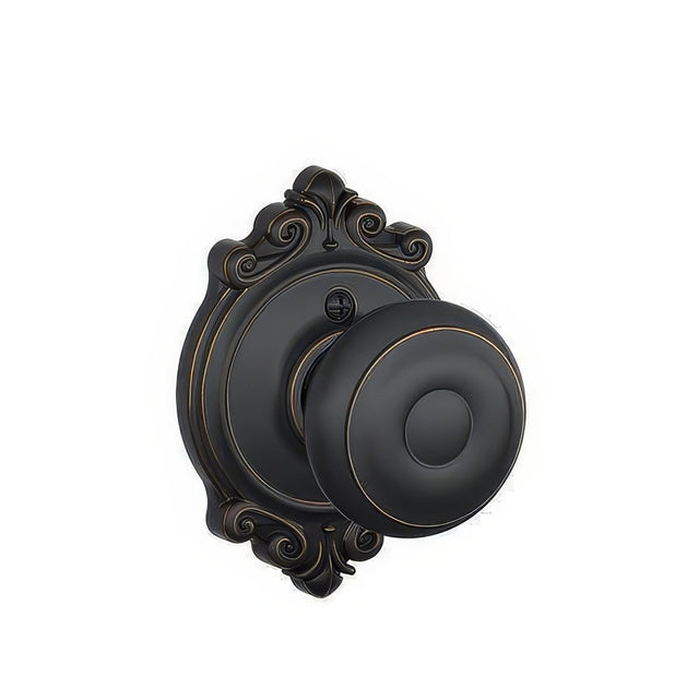 Schlage F170GEO716BRK aged bronze dummy door knob