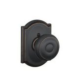 Schlage F170GEO716CAM aged bronze dummy door knob