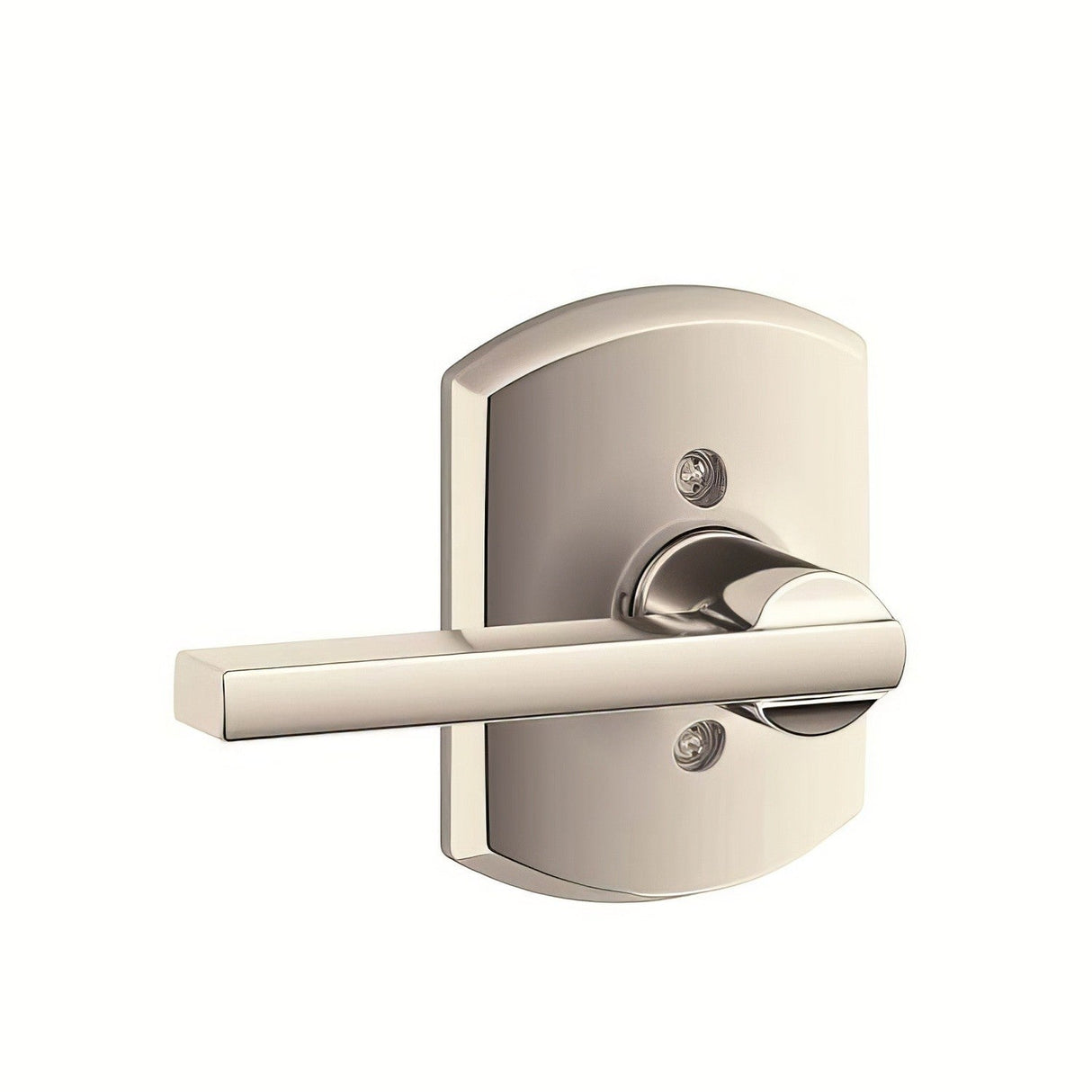 Schlage F170LAT618GRW bright nickel dummy door lever