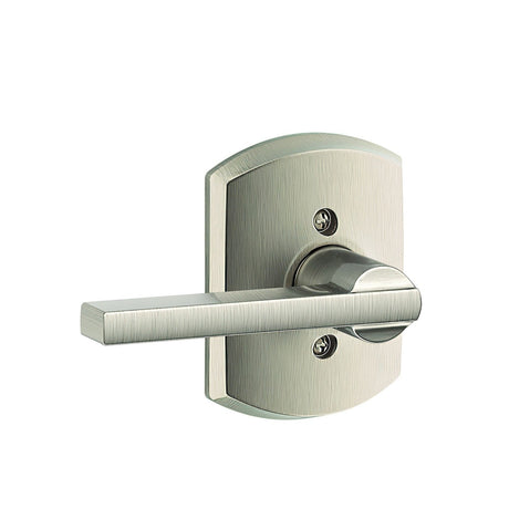 Schlage F170LAT619GRW satin nickel dummy door lever