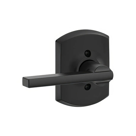 Schlage F170LAT622GRW matte black dummy door lever