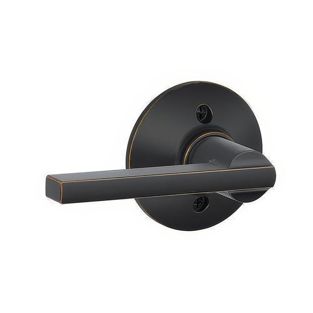 Schlage F170LAT716 F-Series dummy dummy door lever, front view