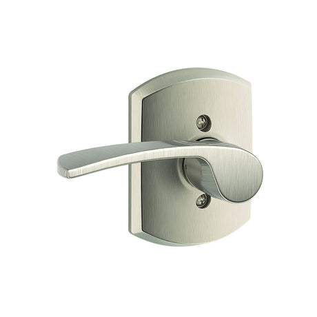 Schlage F170MER619GRWRH satin nickel dummy door lever