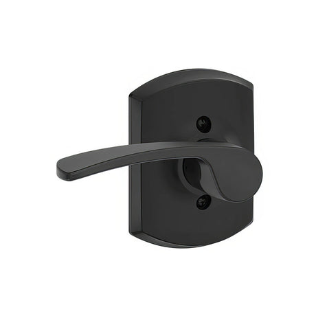 Schlage F170MER622GRWLH matte black dummy door lever